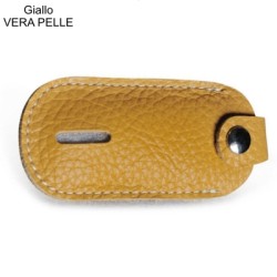 Porta pendrive in pelle portachiavi personalizzabile